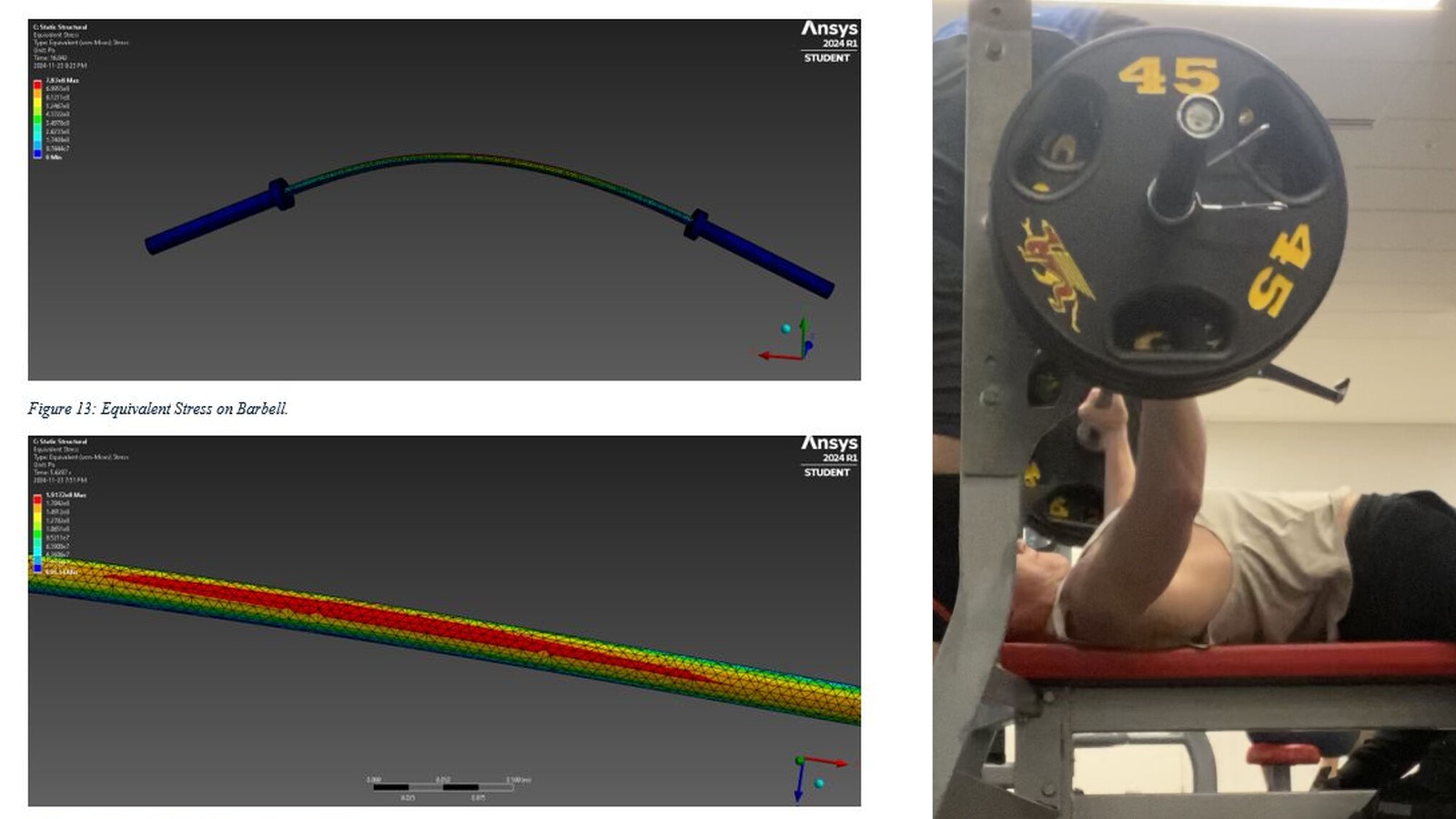 FEA Barbell Bench Analysis | Maxwell McInnis